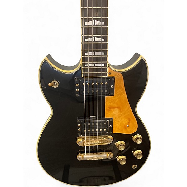 Vintage 1980s Yamaha SBG2000 Black Solid Body Electric Guitar