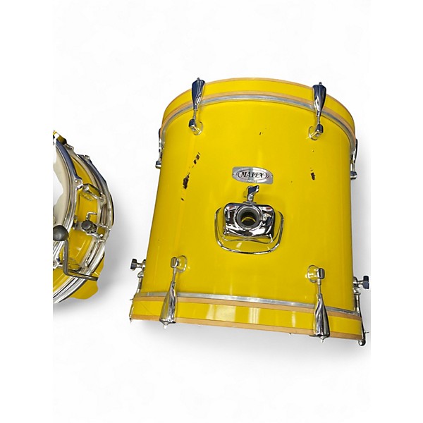 Used 2010s Mapex 5 Piece v series 5 piece kit Yellow Drum Kit
