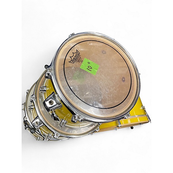 Used 2010s Mapex 5 Piece v series 5 piece kit Yellow Drum Kit