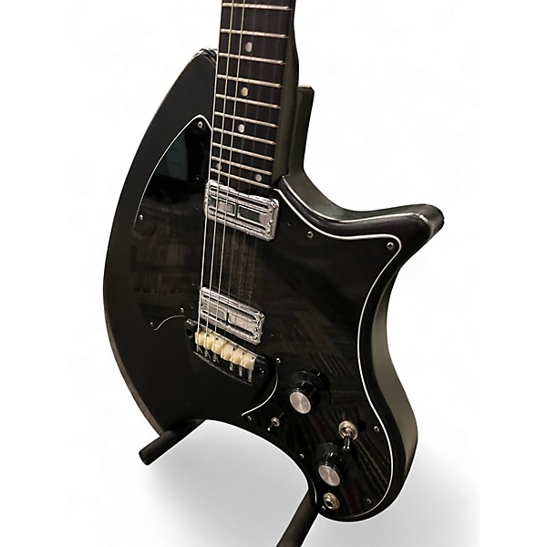 Used Ovation breadwinner Black Hollow Body Electric Guitar