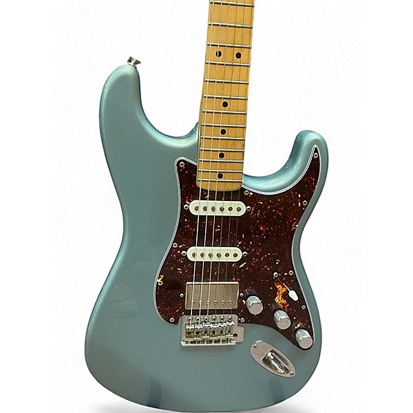 Used 2005 Fender Standard Strat HSS Blue Agave Solid Body Electric Guitar