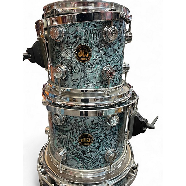 Vintage 1993 DW 5 Piece Collector's Series Blue Marble Swirl Drum Kit