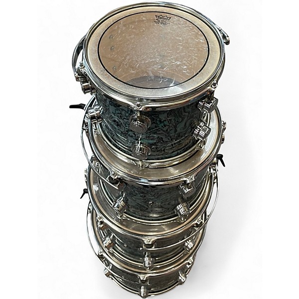 Vintage 1993 DW 5 Piece Collector's Series Blue Marble Swirl Drum Kit