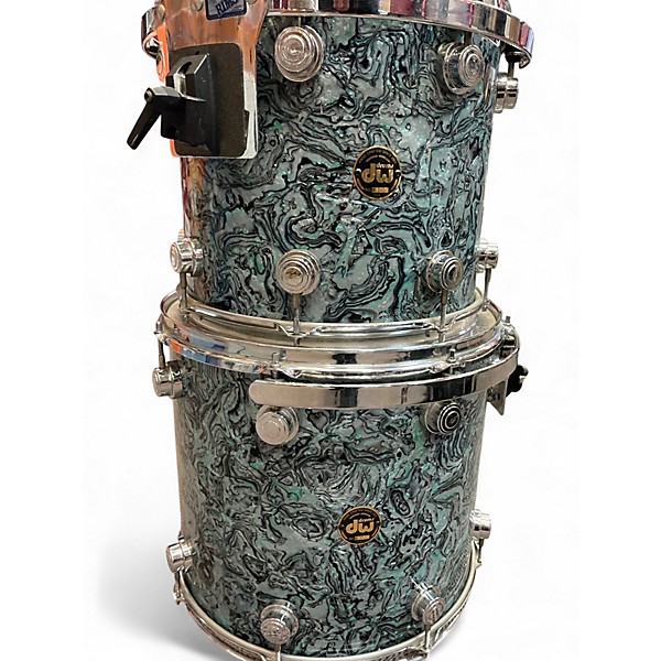 Vintage 1993 DW 5 Piece Collector's Series Blue Marble Swirl Drum Kit