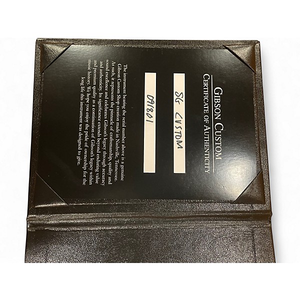 Used 2020 Gibson SG Custom Ebony Solid Body Electric Guitar