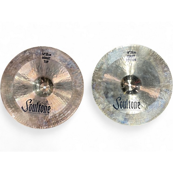 Used Soultone 14in Latin Hi-Hat Pair Cymbal
