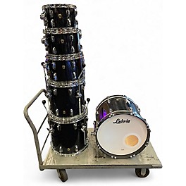 Used 2025 Ludwig 6 Piece Classic Maple hybrid black sparkle Drum Kit