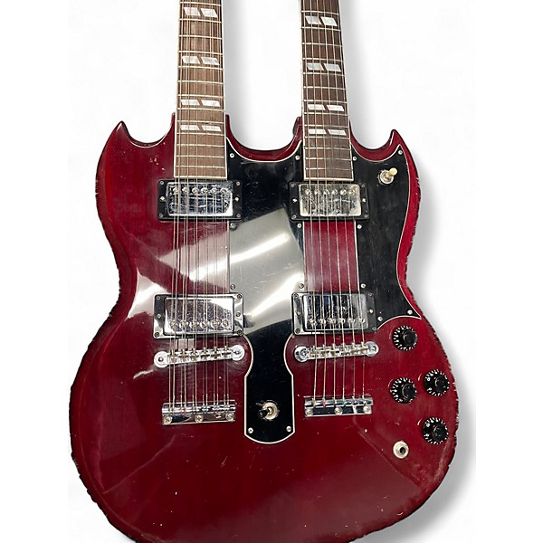 Vintage 1995 Gibson EDS1275 SG Double Neck RED Solid Body Electric Guitar