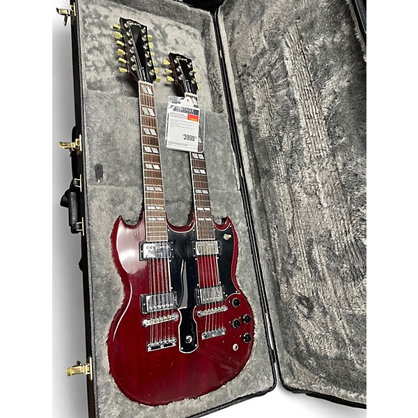 Vintage 1995 Gibson EDS1275 SG Double Neck RED Solid Body Electric Guitar