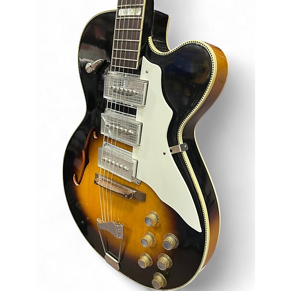 Vintage 1965 Kay swingmaster 2 Tone Sunburst Hollow Body Electric Guitar