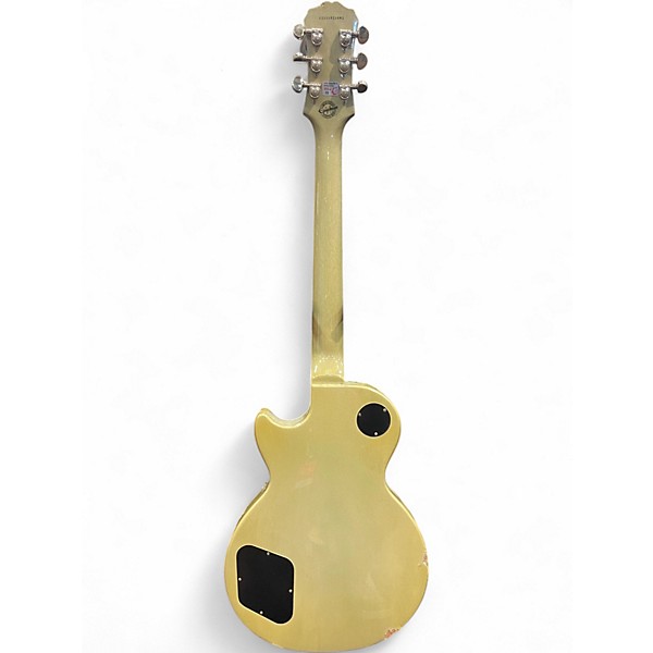 Used 2012 Epiphone Les Paul Standard Limited Edition TV Silver Solid Body Electric Guitar