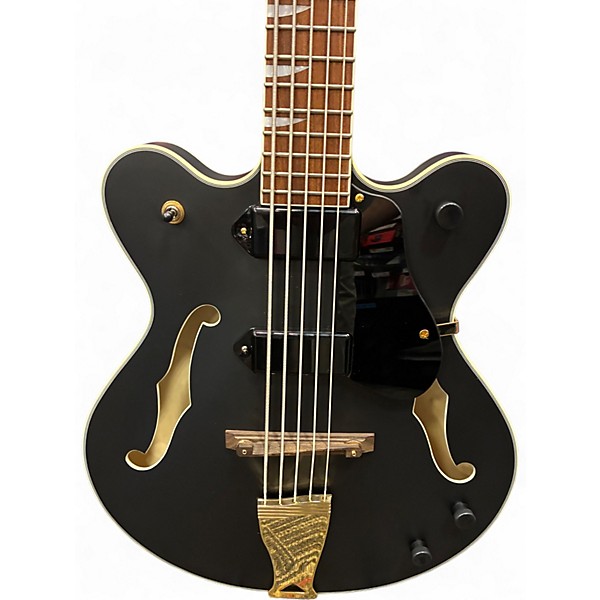 Used Eastwood SEYE 5 Matte Black Electric Bass Guitar