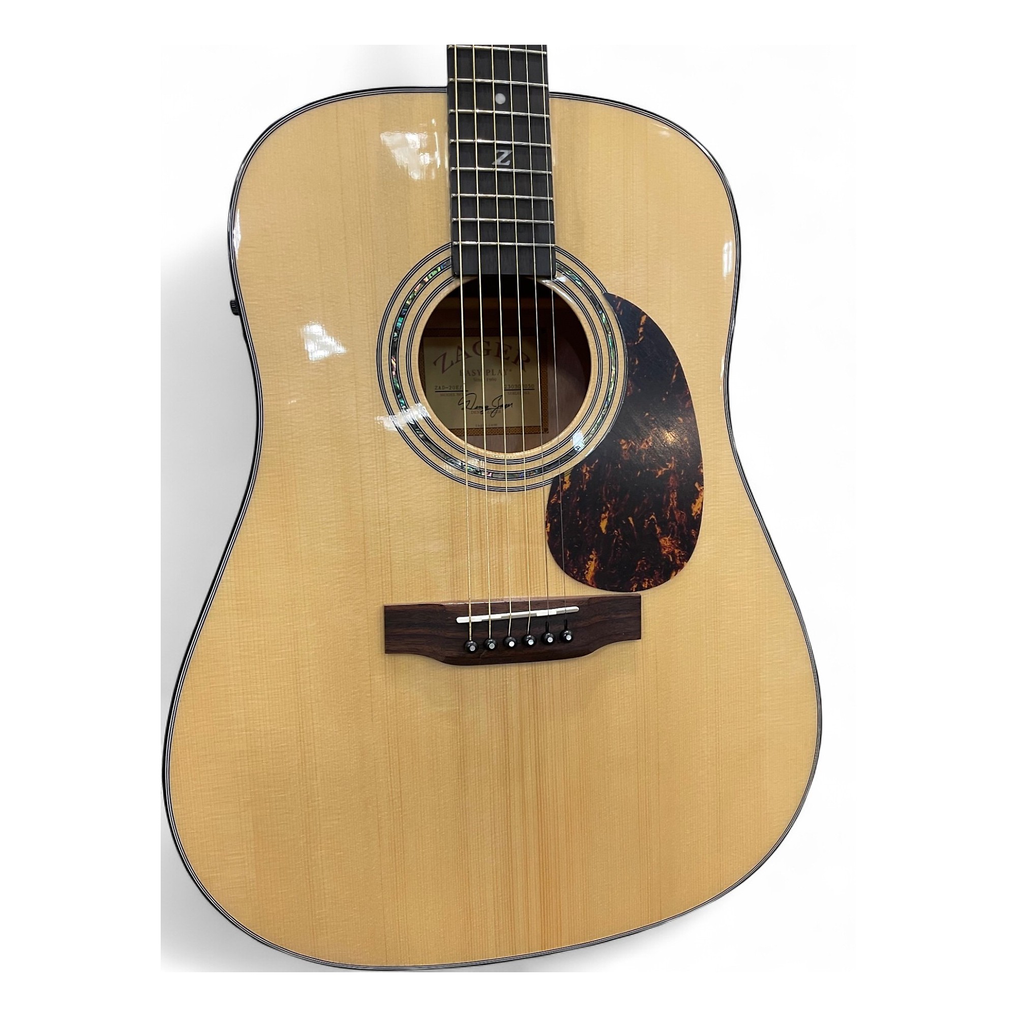 Used Zager ZAD-20E Natural Acoustic Electric Guitar Natural