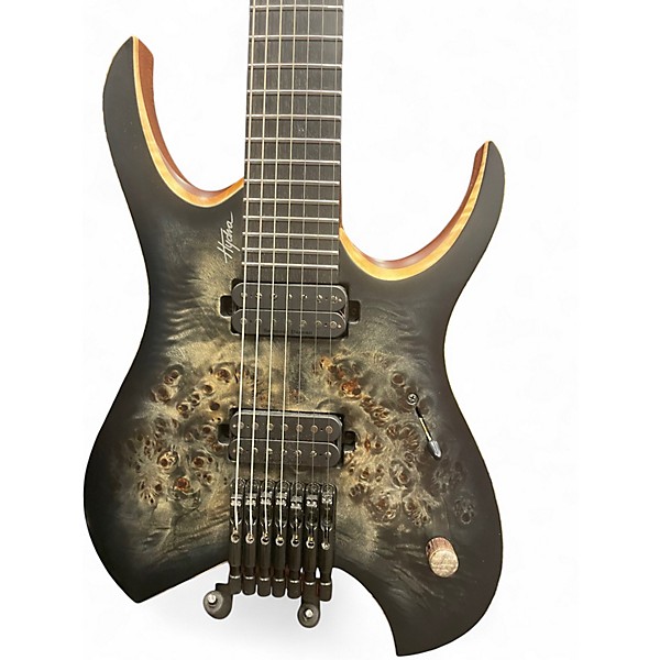 Used Mayones HYDRA ELITE 7 Trans Black Solid Body Electric Guitar