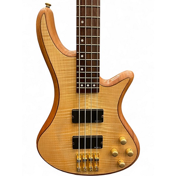 Used Schecter Guitar Research Stiletto Custom 4 String Natural Electric Bass Guitar