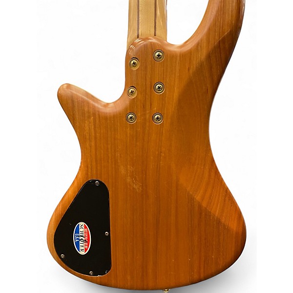 Used Schecter Guitar Research Stiletto Custom 4 String Natural Electric Bass Guitar