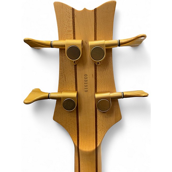 Used Schecter Guitar Research Stiletto Custom 4 String Natural Electric Bass Guitar