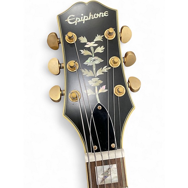 Used Epiphone EMILY WOLFE SHERATON Satin Black Hollow Body Electric Guitar