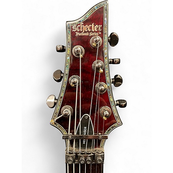 Used Schecter Guitar Research Hellraiser C7 Floyd Rose Black Cherry Solid Body Electric Guitar