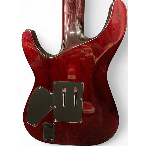 Used Schecter Guitar Research Hellraiser C7 Floyd Rose Black Cherry Solid Body Electric Guitar