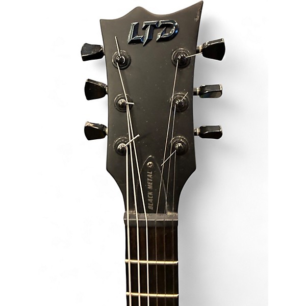 Used ESP LTD EC-BLACK METAL Satin Black Solid Body Electric Guitar