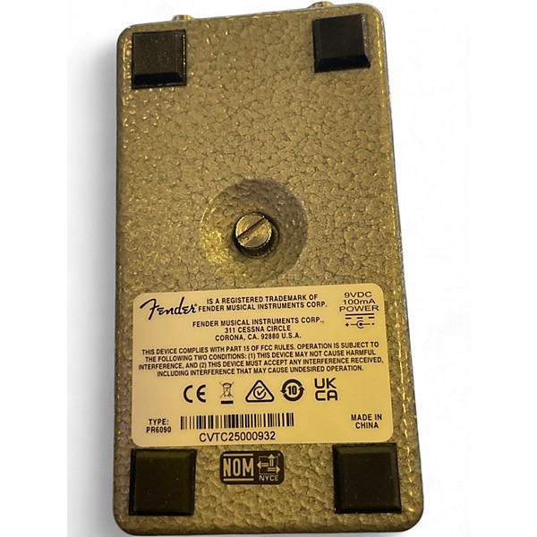 Used Fender HAMMERTONE REVERB Effect Pedal