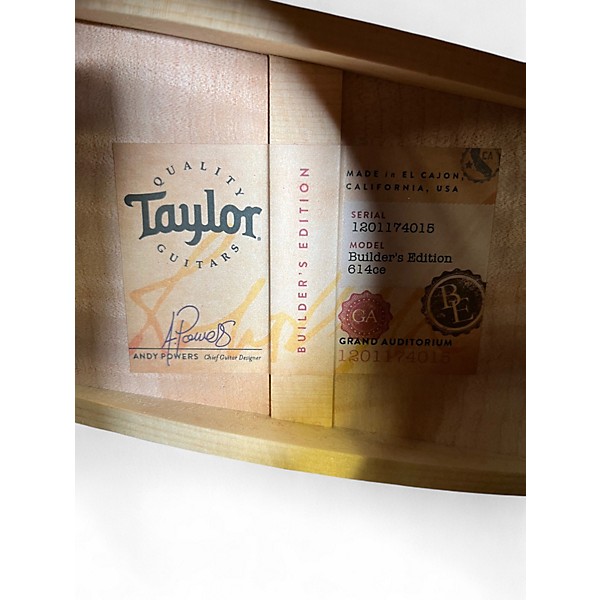 Used Taylor 614CE BUILDERS V CLASS Honey Burst Acoustic Electric Guitar