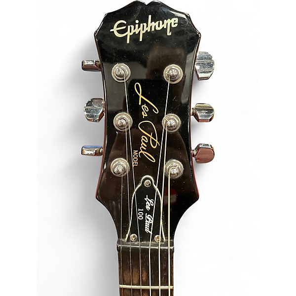 Used Epiphone Les Paul 100 Bolt On Left Handed 2 Color Sunburst Electric Guitar