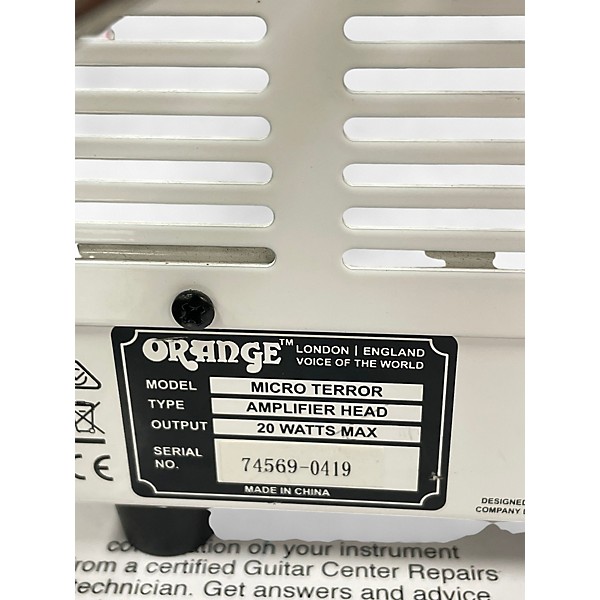 Used Orange Amplifiers MT20 Micro Terror 20W Tube Guitar Amp Head