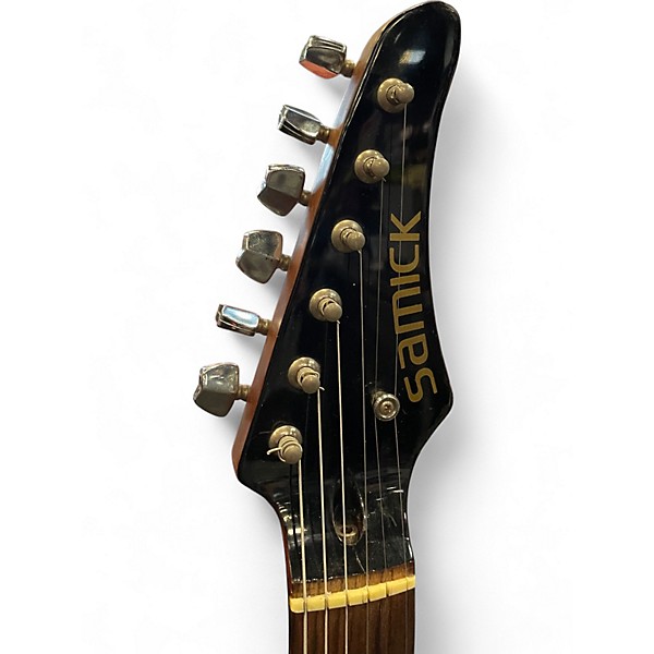 Used Samick Black Stratocaster Black Solid Body Electric Guitar