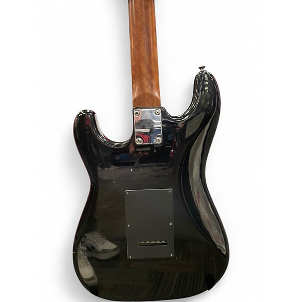 Used Samick Black Stratocaster Black Solid Body Electric Guitar