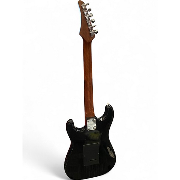 Used Samick Black Stratocaster Black Solid Body Electric Guitar