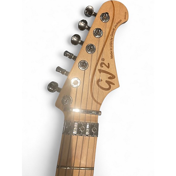 Used Grover Jackson gj2 Black and White Solid Body Electric Guitar