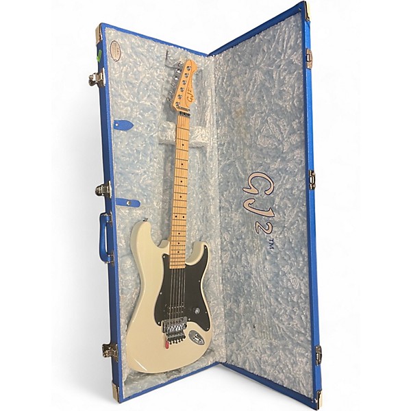 Used Grover Jackson gj2 Black and White Solid Body Electric Guitar