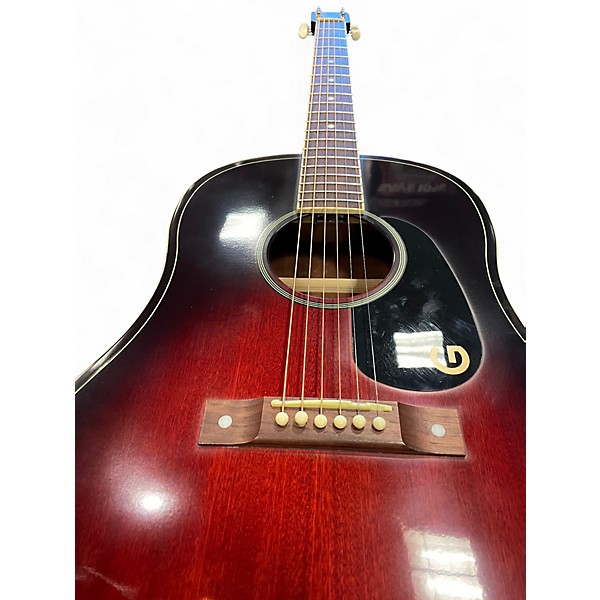 Used Gretsch Guitars JIM DANDY DREADNOUGHT Dark Cherry Burst Acoustic Guitar