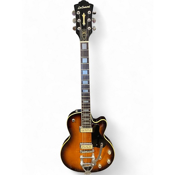 Used DeArmond M75T 2 Tone Sunburst Solid Body Electric Guitar