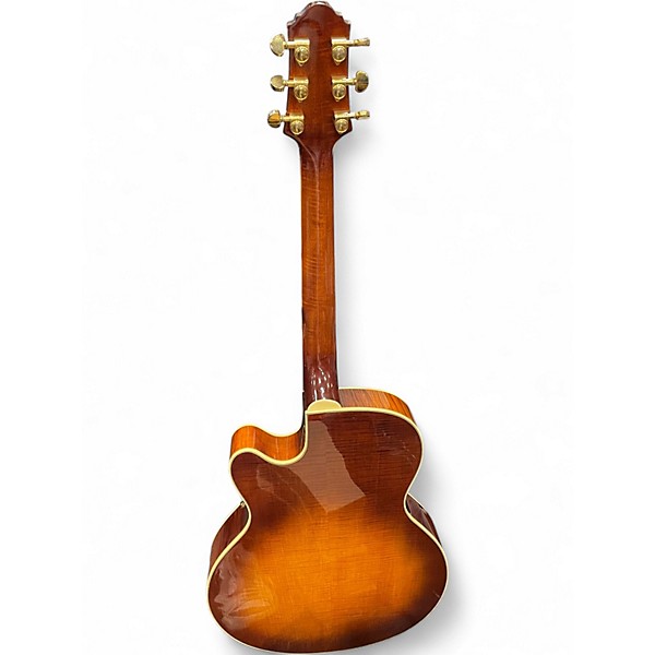 Used Crafter Guitars FEG 780 Amber Hollow Body Electric Guitar