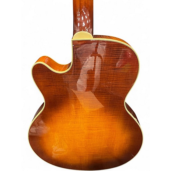 Used Crafter Guitars FEG 780 Amber Hollow Body Electric Guitar