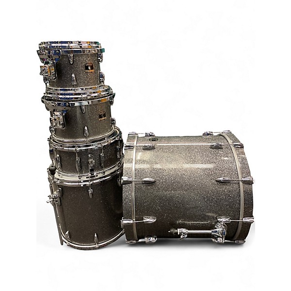 Used Gretsch Drums 5 Piece Renown Silver Sparkle Drum Kit