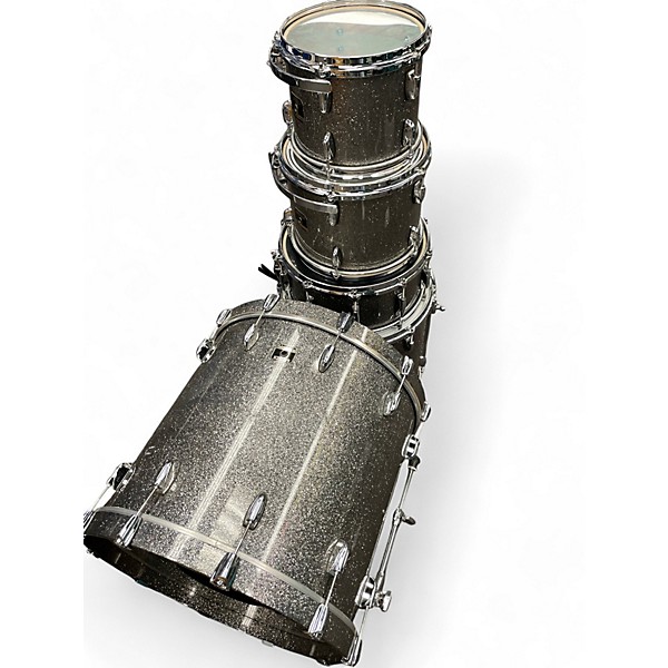 Used Gretsch Drums 5 Piece Renown Silver Sparkle Drum Kit
