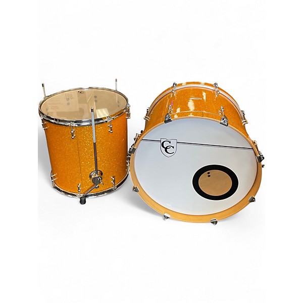 Used C&C Drum Company 2 Piece Custom Gold Drum Kit