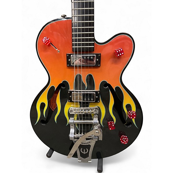 Used Epiphone FLAMEKAT FLAMES Hollow Body Electric Guitar