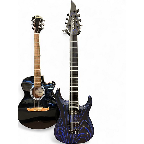 Used Jackson Pro Series Dinky DK Modern Ash HT7 Baked Blue Solid Body Electric Guitar