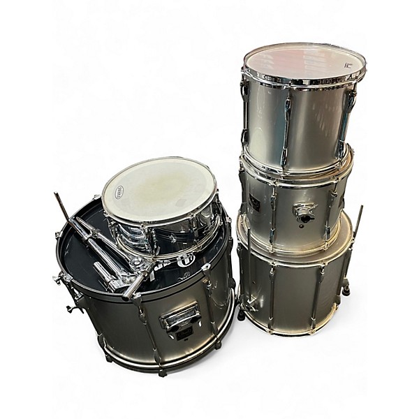 Used Pearl 5 Piece Export silver Drum Kit