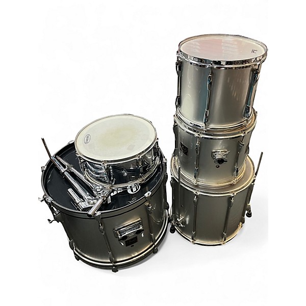 Used Pearl 5 Piece Export silver Drum Kit