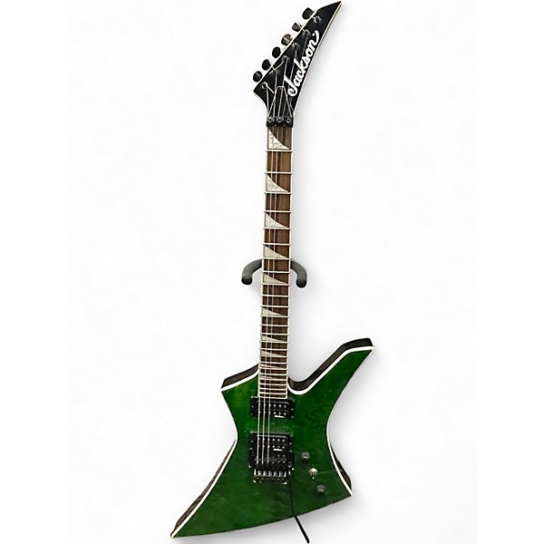 Used 2021 Jackson Kelly KEXQ Trans Green Solid Body Electric Guitar