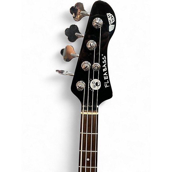 Used Flea Bass 32 Black and Green Electric Bass Guitar Black and