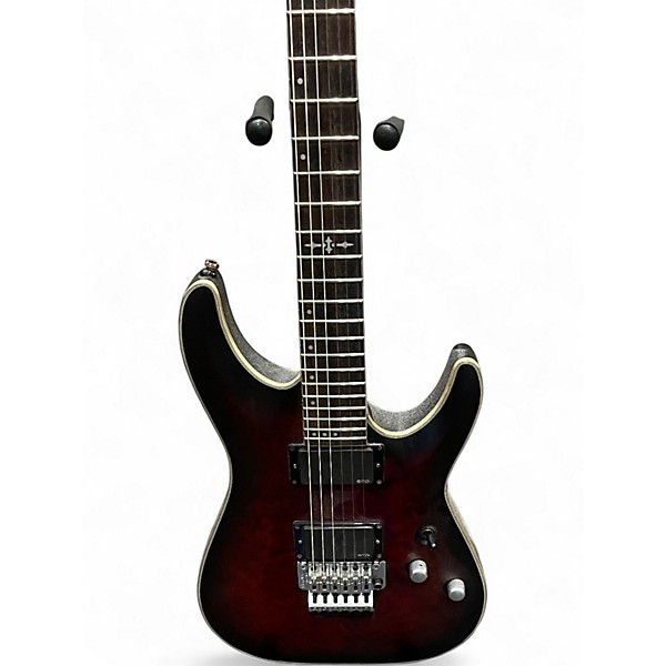 Used Schecter Guitar Research C1 Platinum FR Crimson Red Trans Solid Body Electric Guitar