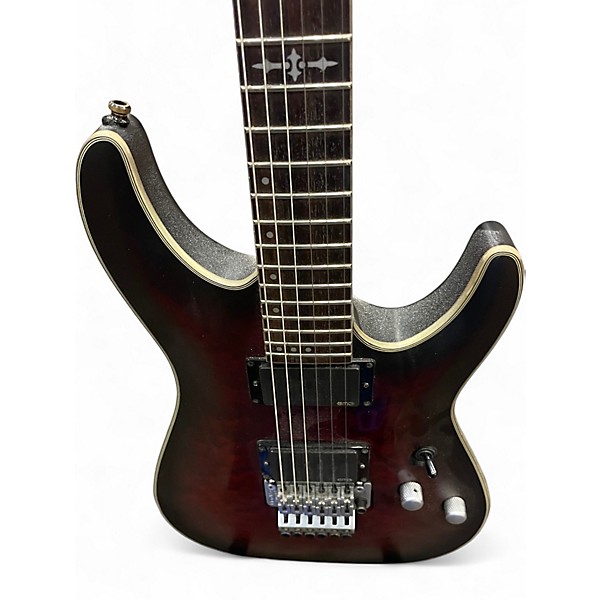 Used Schecter Guitar Research C1 Platinum FR Crimson Red Trans Solid Body Electric Guitar