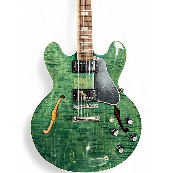 Used 2017 Gibson ES335 Figured Green Hollow Body Electric Guitar